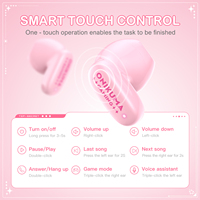 Écouteurs sportifs étanches à succès ONIKUMA TX603 – Accessoire de mode, casque de jeu sans fil rose, écouteurs TWS Type-C