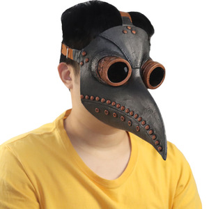 Maschera Steampunk da Medico della Peste, Costume di Halloween, Becco Lungo a Forma di Uccello, Maschera Integrale in Lattice Divertente - Product Image 3