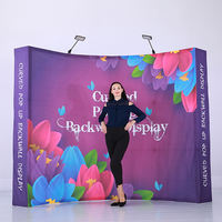 Pop Up System Photo Display Pliable Tissu Stand Événement Portable Pop Up Affichage Toile de Fond avec Bureau Promotionnel