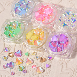Destly Mixed Heart Shape Nail Rhinestones 3 Size 20pcs/<b>box</b> 3D Rhinestones Art Decorations Candy Love Crystal Style - Product Image 1