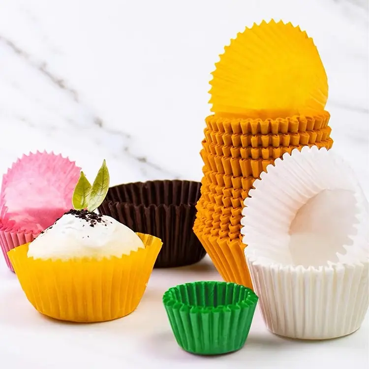 10% Discount Muffin Cupcake Baking disposable Paper Cake Cup Cake Tools Moulds White Everyday