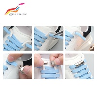 Le plus récent interrupteur à une touche sans cravate plat paresseux attachant des lacets élastiques 8mm Press Lock