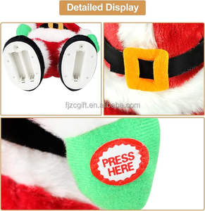 Père Noël Dansant - Poupée en Peluche Électrique de Noël Dansante Chantant des Chansons Anglaises, Jouet Père Noël pour Enfants - Product Image 4