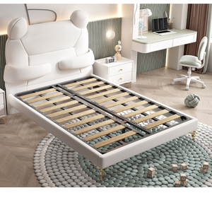 Cama Infantil <span class=keywords><strong>de</strong></span> Diseño Moderno Personalizada con Marco <span class=keywords><strong>de</strong></span> Conejo, Cama Individual <span class=keywords><strong>de</strong></span> Cuero con Dibujos Animados <span class=keywords><strong>de</strong></span> Princesa <span class=keywords><strong>para</strong></span> Niñas - Product Image 3