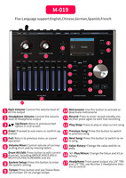 Batterie électronique professionnelle HXM XD-2000-KM noir mat 9 pièces 820 sons double couche avec sensation acoustique