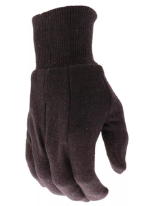 Guantes Industriales para Trabajo, Precio Económico al por Mayor, Guantes de Trabajo de Seguridad de Jersey de Algodón Marrón de 9 oz, Resistentes - Product Image 4