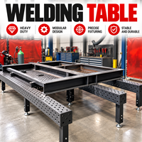 Table de travail modulaire pour soudage D28 D16 avec accessoires de positionnement, butées et pinces pour la fabrication