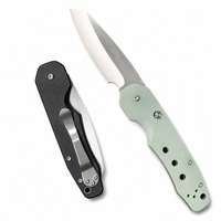 Couteau pliant G10, couteau de poche EDC, couteau pliant d'extérieur, lame en acier 9Cr18MoV, camping, vente en gros, outil de poche personnalisé