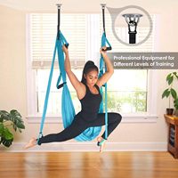 JIKE Matériau en nylon anti-gravité Ensemble de sangles volantes intérieur et extérieur pour yoga aérien, hamac pour thérapie d'inversion de Pilates