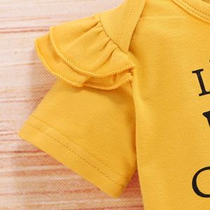 Nouveaux arrivages : Ensemble été adorable pour bébé fille, combinaison à manches courtes + pantalon + bandeau, 3 pièces, en coton. - Product Image 5
