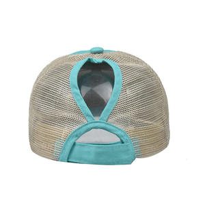 Toptan kadınlar yıkanmış sıkıntılı geniş şapka <span class=keywords><strong>Vintage</strong></span> % şoför şapkası pamuk at kuyruğu kapaklar - Product Image 4