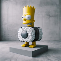 Les Simpsons Statue Sushi Décorations Personnalisées Grand Dessin Animé Poupée Modèle Animation Oeuvre Restaurant Hôtel Restaurant Bienvenue