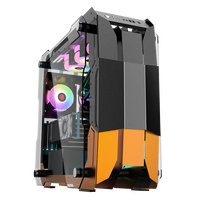 Boîtier d'ordinateur de jeu personnalisé ATX/ITX avec panneau latéral en verre OEM, forme irrégulière, prend en charge le refroidissement par eau