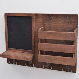 Soporte de <span class=keywords><strong>llaves</strong></span> y correo <span class=keywords><strong>para</strong></span> decoración de pared, organizador de correo rústico con ganchos <span class=keywords><strong>para</strong></span> <span class=keywords><strong>llaves</strong></span>, colgador de <span class=keywords><strong>llaves</strong></span> de pared, marrón - Product Image 3