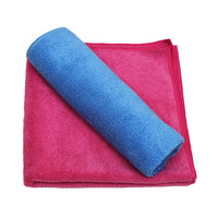 Serviette de nettoyage en microfibre à tricot warp avec surpiqûres, séchage rapide, réutilisable, chiffon de nettoyage multi-usages