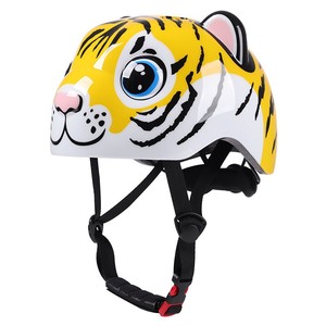 Casque de sécurité réglable pour enfants, motif tigre de dessin animé, pour vélo, roller, vélo d'équilibre, protection de la tête - Product Image 1