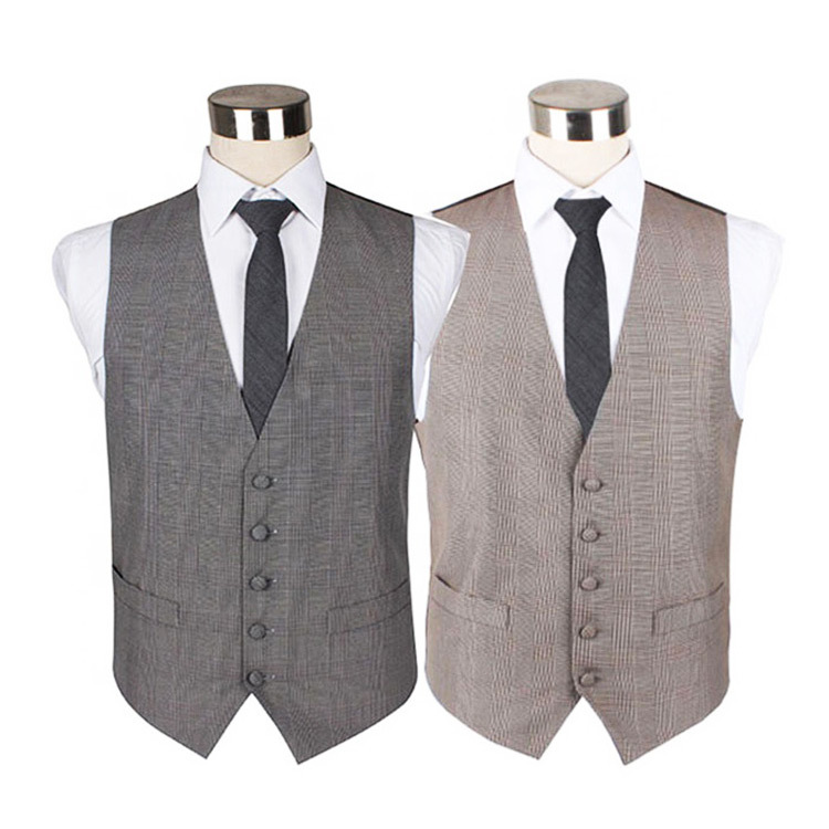 Mens Vest Solid Color Weeding Party