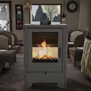 Stufa <span class=keywords><strong>a</strong></span> <span class=keywords><strong>Legna</strong></span> da Interno Moderna ed Ecologica, 5.5KW, 84% di Efficienza, con Alimentazione Secondaria dell'Aria per il Riscaldamento - Product Image 5
