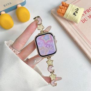 Joli Bracelet de Montre en Métal Coloré et Facile à Porter pour Filles, Compatible <span class=keywords><strong>Apple</strong></span> <span class=keywords><strong>Watch</strong></span> Séries 9 8 <span class=keywords><strong>7</strong></span> SE 6 5, 12 <span class=keywords><strong>MM</strong></span> Universel - Product Image 2