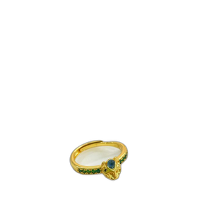Elegante anillo de oro de 14 quilates de <span class=keywords><strong>la</strong></span> colección Nilo River Song para mujer - Declaración de moda única - Product Image 1