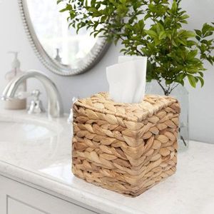 Boîte à mouchoirs moderne 100 % artisanale de haute qualité en jacinthe d'eau pour cuisine, salle de bain, chambre, maison, bureau, hôtels au Vietnam - Product Image 4