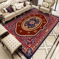 Tapis de sol personnalisé en gros, style européen de luxe, velours cristal, flanelle, carreaux de tapis, tapis