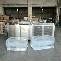 Prix 1 tonne Cube petit fabricant commercial alimenté clair bloc de glace solaire faire la machine pour la chaîne d'approvisionnement mondiale de l'Afrique du Sud