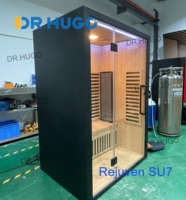DR.HUGO Rejuven SU7 Vente flash Sauna infrarouge à lumière rouge pour 2 personnes, sauna infrarouge à spectre complet avec 120 lampes thérapeutiques LED