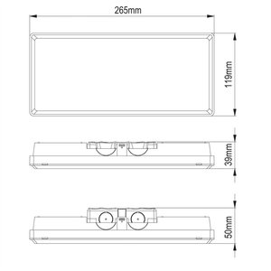 Lampada di Emergenza Beghelli 37x13x7 Cm IP65 Montaggio a Parete - Product Image 2