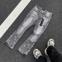 Pantalons de survêtement en coton surdimensionnés avec poche latérale Y2k, coupe ample, patch embossé, rivet métallique, jeans délavés à l'acide pour pantalons personnalisés