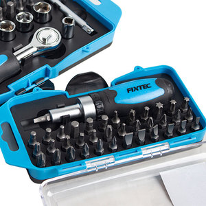 FIXTEC 38 Pieces Repair Tool Set Multi-Function <b>Screwdriver</b> Head CRV Ratchet Wrench Combination FHSDK3801 Other Hand Tools FHSDK - Product Image 1