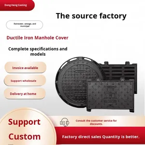 Nhà máy giao hàng trực tiếp Heavy-Duty sắt dễ uốn cống cửa cống Bìa municipal nước mưa gang cửa cống Bìa New Zealand - Product Image 5
