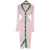 Sororité Logo personnalisé imprimé femmes robe décontracté sororité longues robes pull élégantes