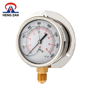2026 HENGZAN 63mm Paslanmaz Çelik Hidrolik Gliserin Yağlı <span class=keywords><strong>Bourdon</strong></span> Tüp Basınç Göstergesi Arka Montaj Flanşı 0-100MPa Aralığı - Product Image 2