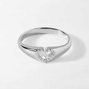 Bagues de mariage élégantes AR076 en argent sterling 925, micro-pavé de zircon, cœur creux, bague de promesse pour femme, bijoux fins, cadeaux quotidiens - Product Image 3