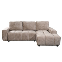 Canapé-lit Chesterfield en velours de luxe moderne de style européen en forme de L avec rangement pour salon, deux places, mobilier scolaire