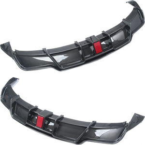 Rear Bumper Extension Look Carbon with Light Rear Lip Bumper for Tesla <strong>Model</strong> <strong>3</strong> Guard Car Styling Bodykit for Tesla <strong>Model</strong> <strong>3</strong> - Product Image 6