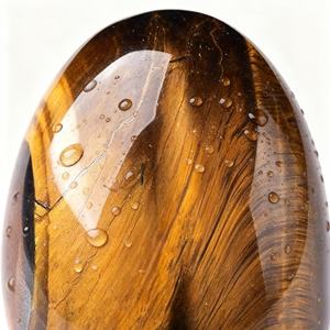 Œuf en œil de tigre de haute qualité, pierre précieuse polie, pour la guérison par le Reiki, la méditation, la décoration intérieure, porte-bonheur, vente en gros - Product Image 1