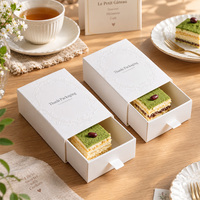 Boîte en carton pour gâteau mousse aux fruits, impression numérique, emballage pour biscuits Tiramisu avec logo, vente en gros, tiroir