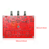 Carte d'amplificateur audio XH-M139 2x50W 100W Modules d'amplificateur 2.1 canaux DC 12-24V 3 canaux sonores Économie d'énergie Pure HiFi Musique