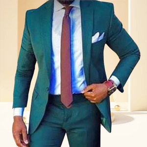 Dernier Design Manteau Pantalon <span class=keywords><strong>Suite</strong></span> Mariage Homme Décontracté Costume Vert Homme - Product Image 1