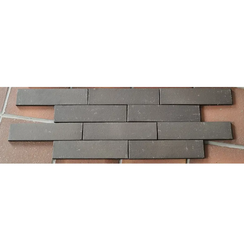 Customized white brick slip lightweight nature clay kiln grey brick tile 240x60mm terracotta smooth texture wall decor bricks