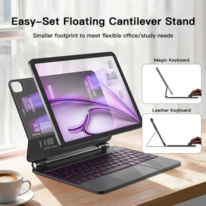 Funda con Teclado Inalámbrico Inteligente para iPad Pro de 13 Pulgadas, iPad Air de 13 Pulgadas y iPad Pro de 12.9 Pulgadas, Soporte Magnético Fácil de Instalar - Product Image 3