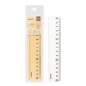 Regla Transparente Deli para Estudiantes, 15 cm, con Graduaciones Claras, para Uso en Escuela Primaria - Product Image 5