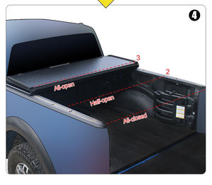 Zolionwil Pickup Aluminium Camion Roll Cover Tri Fold Tonneau Cover pour GMC Colorado <span class=keywords><strong>Silverado</strong></span> 2015 + - Product Image 6