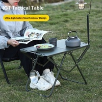 Camping-Picknick-Grill Schnell Aufklappbarer Taktischer Rechteckiger Tragbarer Teebrüh-Tisch Praktischer Multifunktionstisch