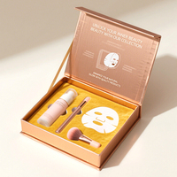 Boîtes rigides en carton magnétique pliables pour cosmétiques et soins de la peau, emballage de poudre libre de beauté, impression offset personnalisée, papier artistique