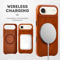 Étui de téléphone fin en cuir véritable personnalisable anti-ondes électromagnétiques avec protection d'écran pour 17 Air Manufacturer
