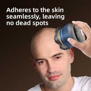 Rasoio Elettrico per Uomo, Impermeabile, per <span class=keywords><strong>Rasatura</strong></span> <span class=keywords><strong>a</strong></span> <span class=keywords><strong>Secco</strong></span> e Umido, 5W 1400mAh, Rasoio Rotante Ricaricabile per Testa Calva - Product Image 2