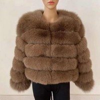 Manteau en fausse fourrure pour femme, super tendance automne-hiver, veste courte en fausse fourrure de renard, duveteuse, haute qualité, 5XL, manteaux en fourrure pour femmes